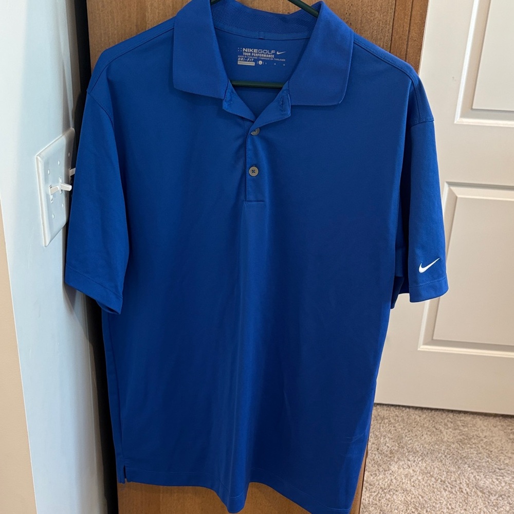 Nike Men's Vibrant Blue Polo Shirt